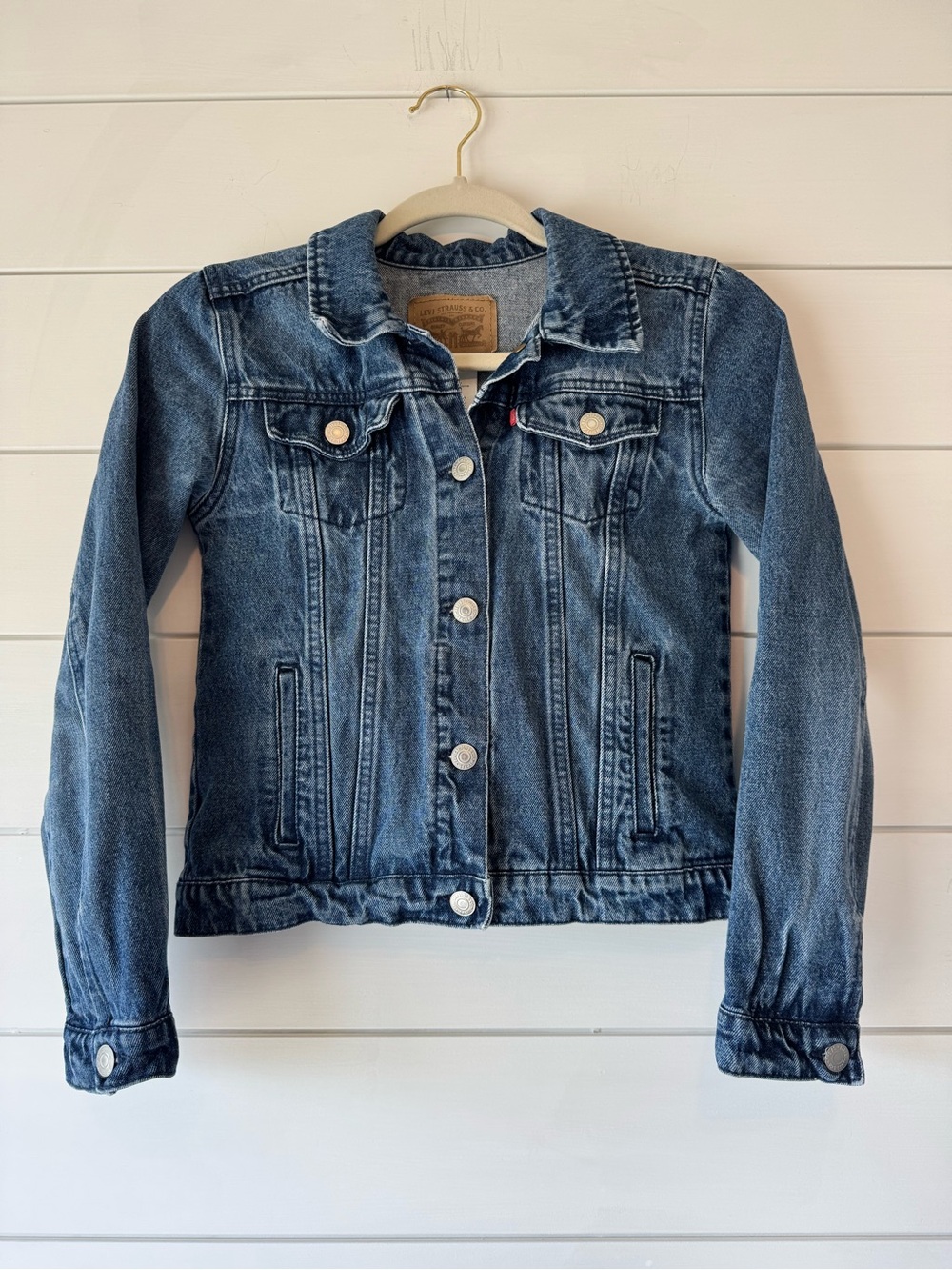 Classic Medium Blue Denim Jacket for Kids